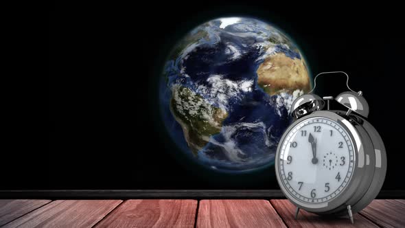 Earth and alarm clock alt