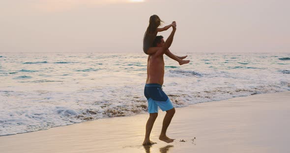 Father and Young Daughter