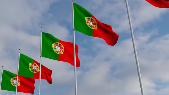 Portugal Flag on the Operating Chipset circuit board