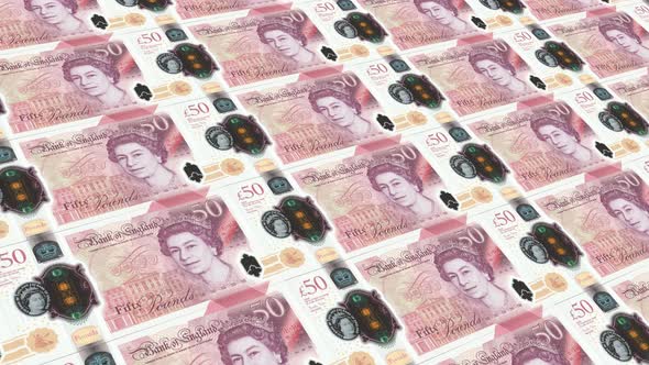 United Kingdom Money / 50 British Pounds Sterling 4K