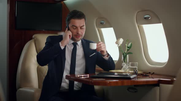 European Businessman Speaking Mobile Phone