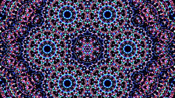 Abstract Kaleidoscope pattern with full colors. Magic mandala. 4k alt