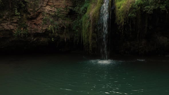 Beautiful Burbun Waterfall Lagoon Ukraine Europe in Summer