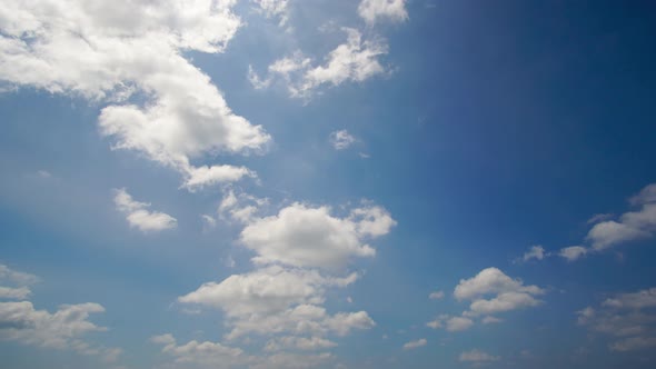 Time lapse blue sky with clouds background