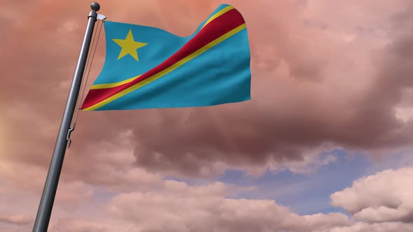 Democratic Republic Of The Congo Flag 4K