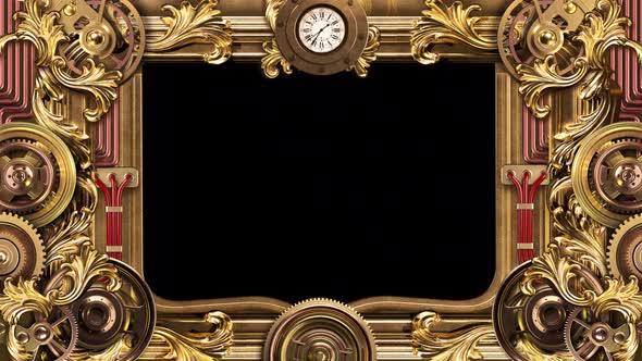 Steampunk Screen With Mechanisms