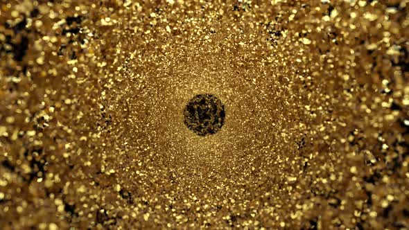 Glitter Particles Golden Tube