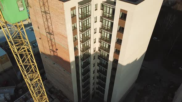 Construction Site with Tower Crane