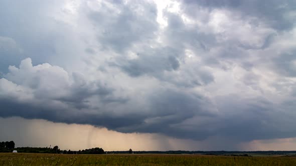 Dark storm clouds, supercell storm, Europe, climate change concept