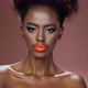 Serious African American Girl with Colorful Fashion Makeup - VideoHive Item for Sale