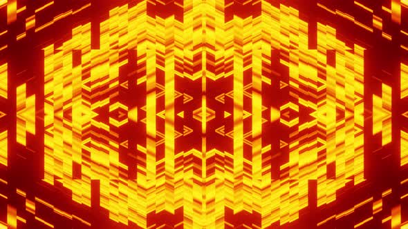 Fire Red And Orange Kaleidoscope Background Vj Loop 4K