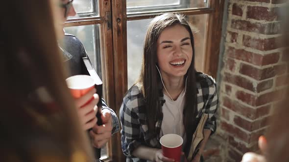 Cheerful Group of Friends Drinking