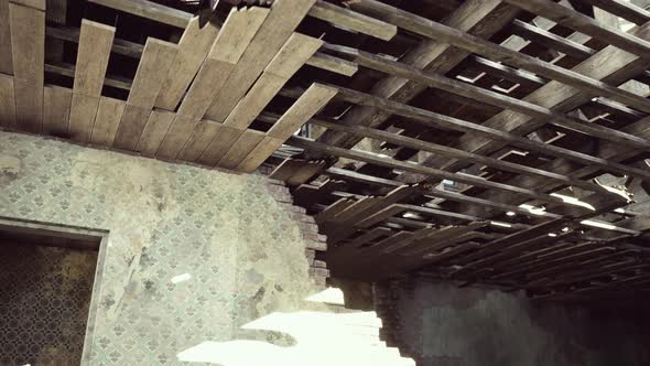 Abandoned Ruined Building After War alt