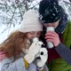 Couple Drinking Tea Coffee Cup in the Winter - VideoHive Item for Sale