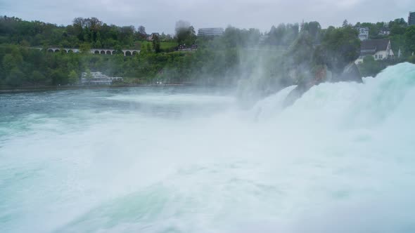 Another Morning View with Powerful Rhine Falls