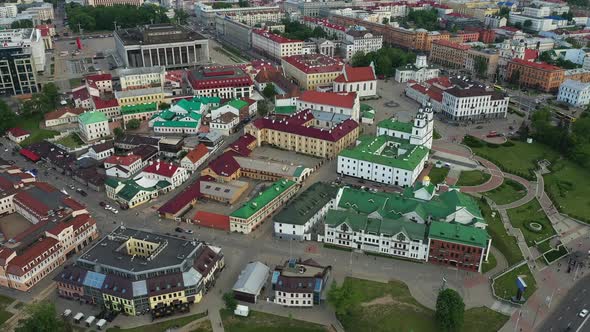 Panoramic View of the Historical Center of Minsk