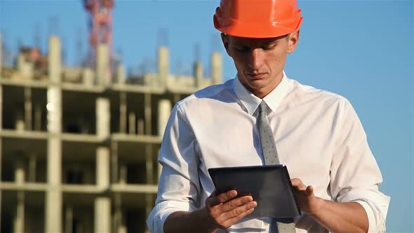 Engineer On Construction Site