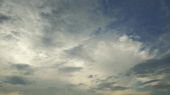 Dramatic sky with storm cloud on a cloudy day time lapse.