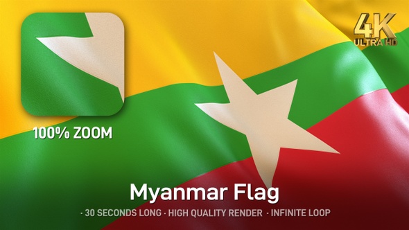 Myanmar Flag - 4K