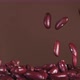 Flying Red Beans on a Brown Background - VideoHive Item for Sale