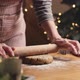 Merry Christmas, Happy New Year. Gingerbread cooking, cake or strudel baking - VideoHive Item for Sale
