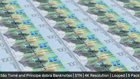 São Tomé and Principe Banknotes Money / dobra / Currency Db / STN / 5 Pack - 4K