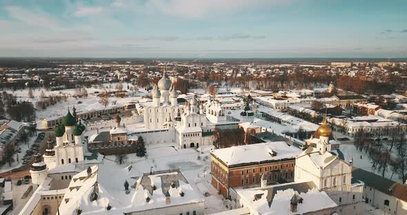 Aerial Panorama Of The Rostov Kremlin