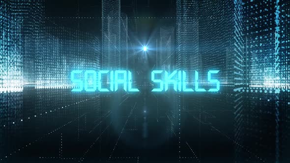 Skyscrapers Digital City Tech Word Social Skills