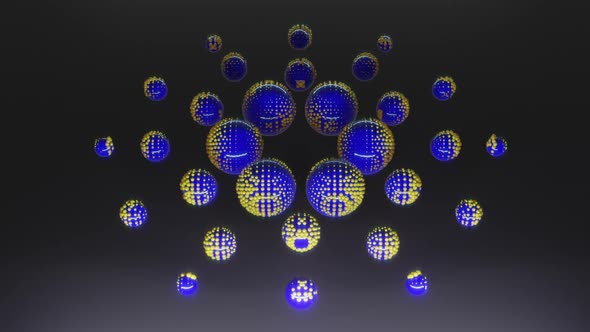 Abstract 3D Sphere Animation Background