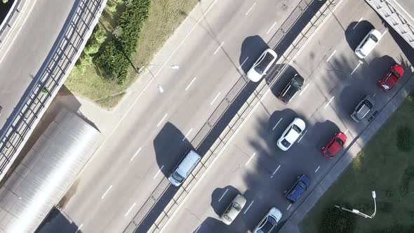 Cars on the Road Aerial View