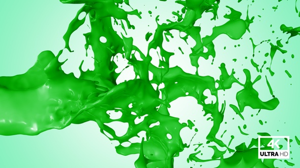 Splash Of Green Paint V6