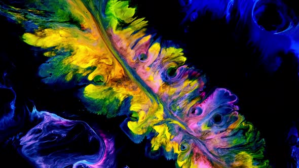 Fluide Liquide Art Rainbow Acrylic Oil Paints Texture