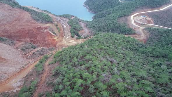 Dirt Roads at Mountain Forest