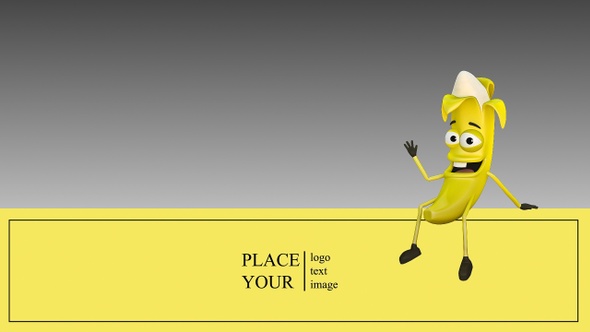 Banana Advertises The Company By Sitting And Greeting