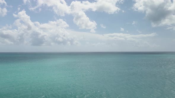 View Of The Blue Ocean And Clouds