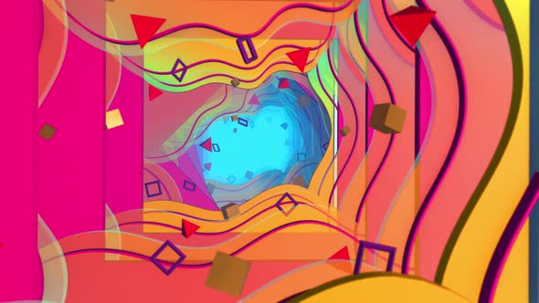 Flying In Geometry Flat Style 03 HD alt