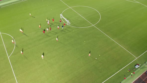 Soccer Stadium Training Night Above