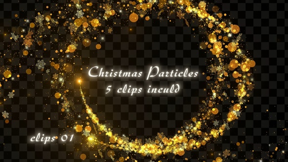 Christmas Golden Particles Pack