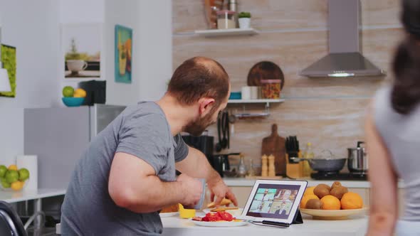 Entrepreneur on a Video Conference