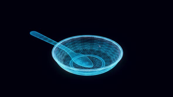 Plate And Spoon Hologram Rotating Hd