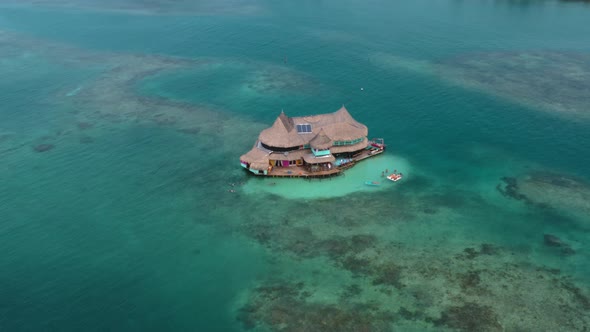 Casa En El Agua, House on Water in San Bernardo Islands, on Colombia's Caribbean Coast