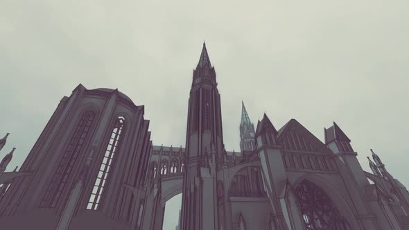Gothic Sketch Architecture