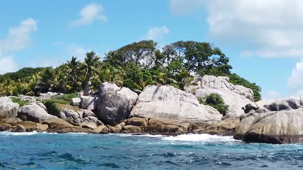 Cocos Island Seychelles SLOW MOTION Panorama