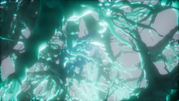 Journey Through a Neuron Cell Network Inside the Brain alt