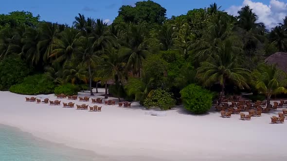 Aerial sky of marine seashore beach voyage by sea and sand background