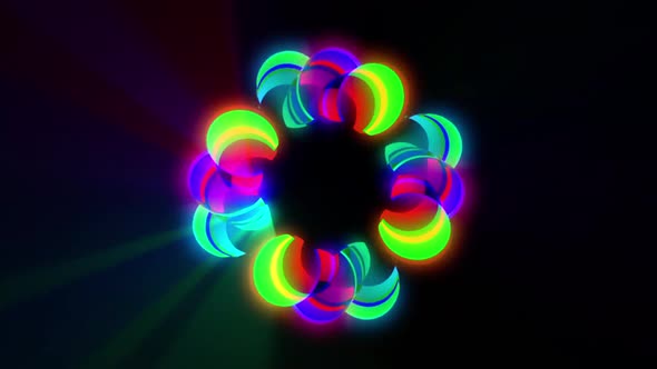 Luminous Dancing Balls Loop Background