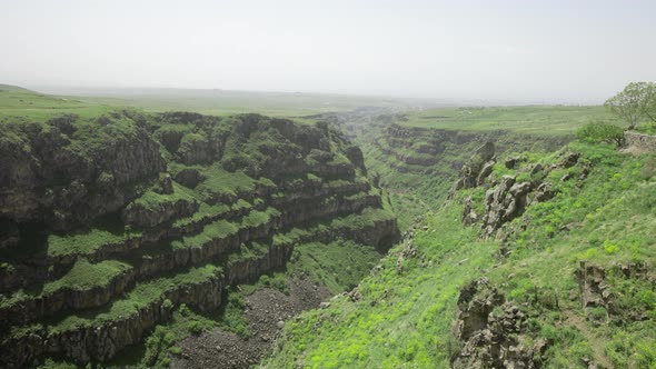 Mountain Canyon with Rocks and Cliffs