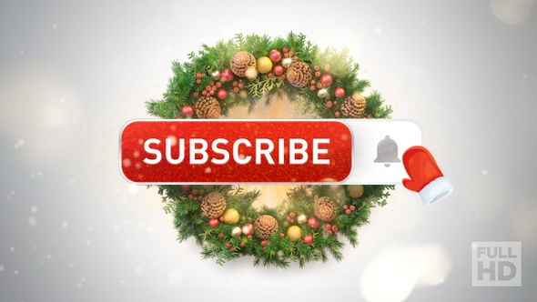 Youtube Subscribe Button (Christmas Edition) alt