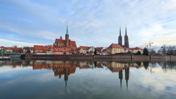 Cathedral Island in Wroclaw