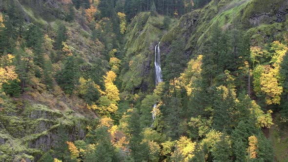 Aerial view of a waterfall